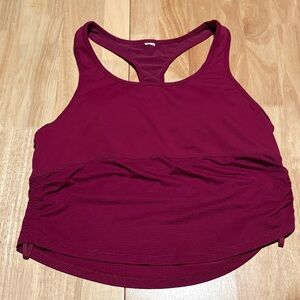 Chic Burgundy Sleeveless athletic crop